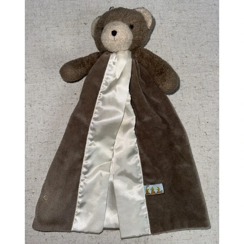 Bunnies By The Bay Cubby Bear‎ Plush Lovey Satin Baby Security Blanket Lovey